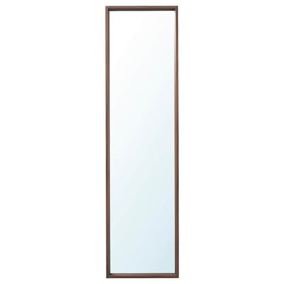 NISSEDAL Mirror, walnut effect, 40x150 cm - best price from Maltashopper.com 40485585