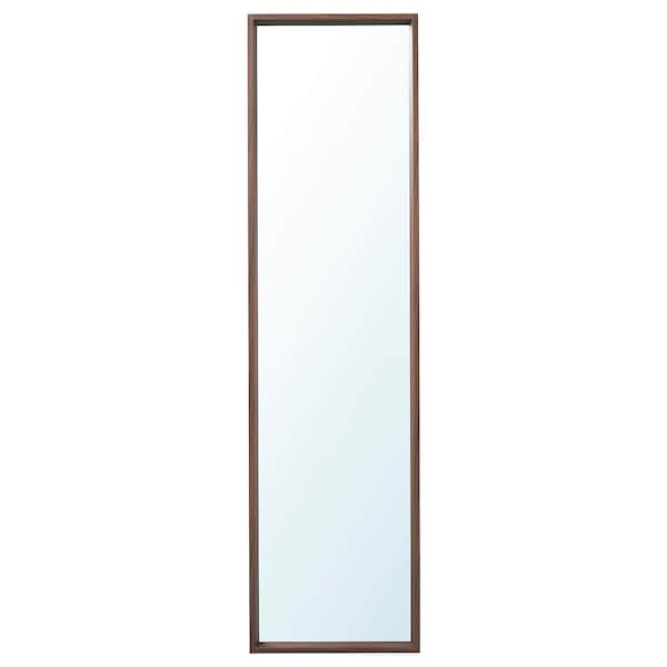 NISSEDAL Mirror, walnut effect, 40x150 cm