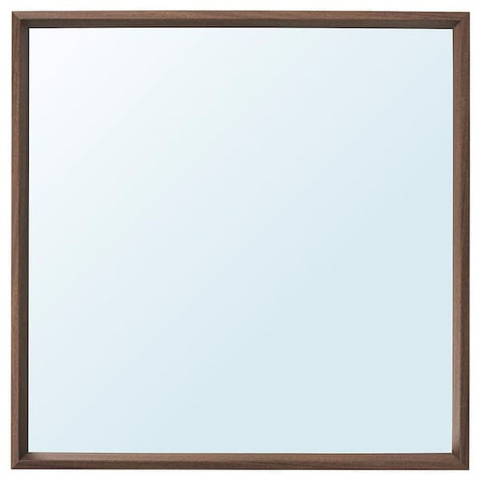 NISSEDAL Mirror, walnut effect, 65x65 cm - best price from Maltashopper.com 60485594