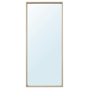 NISSEDAL - Mirror, white stained oak effect, 65x150 cm - best price from Maltashopper.com 20390871