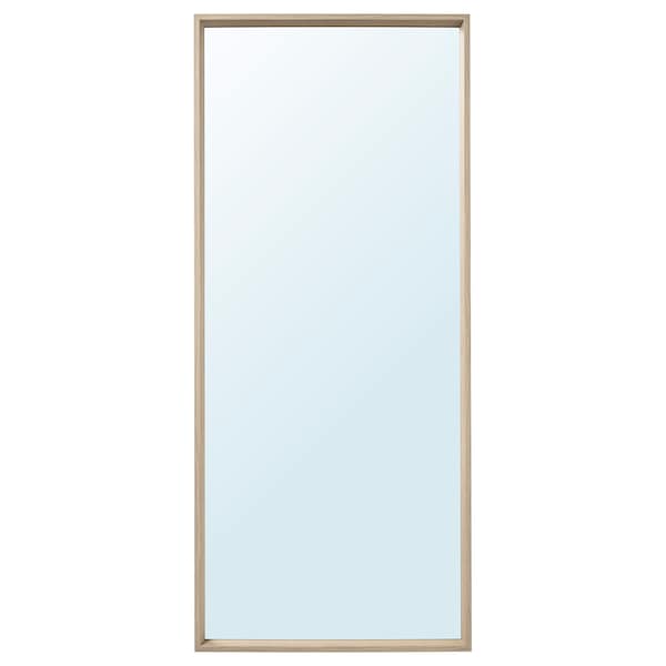 NISSEDAL - Mirror, white stained oak effect, 65x150 cm