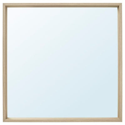 NISSEDAL Mirror - oak effect with white bite 65x65 cm , 65x65 cm - best price from Maltashopper.com 60390874