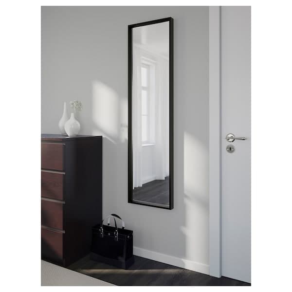 NISSEDAL - Mirror, black, 40x150 cm - best price from Maltashopper.com 30320321
