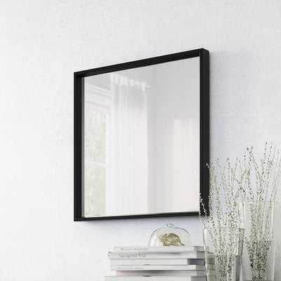NISSEDAL - Mirror, black, 65x65 cm - best price from Maltashopper.com 50320320