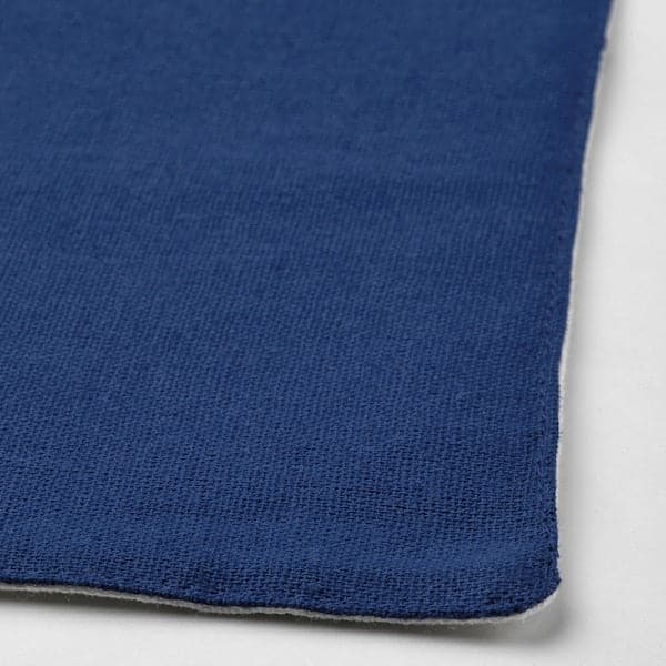Ikea NISSÖGA - Place mat, white/dark blue, 45x35 cm