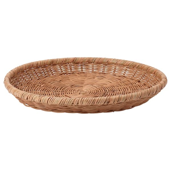 Ikea NÖJAKTIG - Decoration dish, rattan, 43 cm