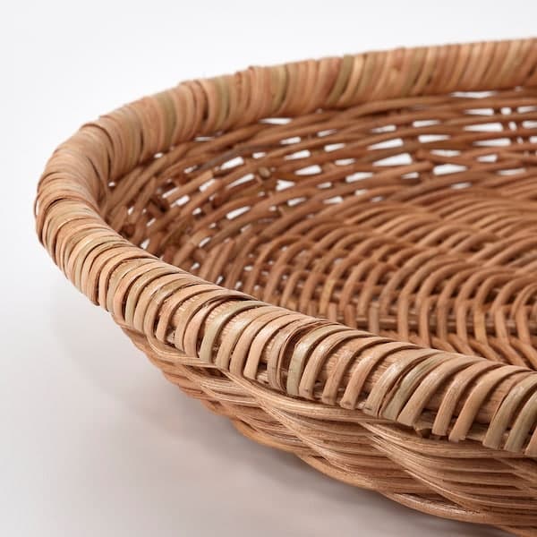 Ikea NÖJAKTIG - Decoration dish, rattan, 43 cm