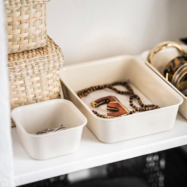 Ikea NOJIG - Organiser, plastic/beige, 10x10x5 cm