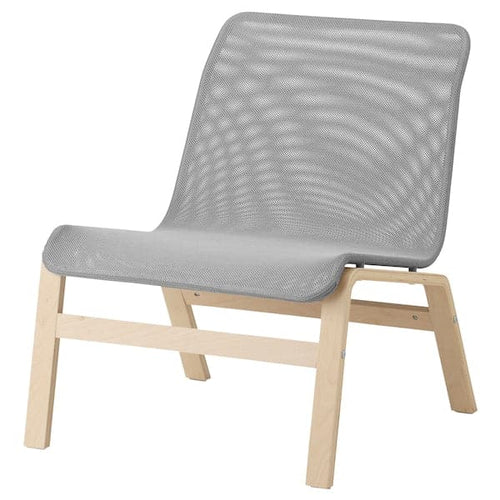 NOLMYRA - Easy chair, birch veneer/grey