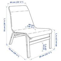NOLMYRA - Easy chair, birch veneer/grey - best price from Maltashopper.com 10233532