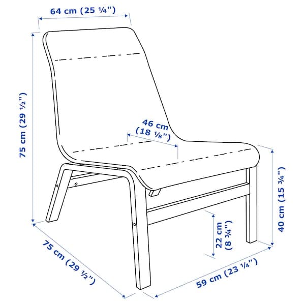NOLMYRA - Easy chair, birch veneer/grey