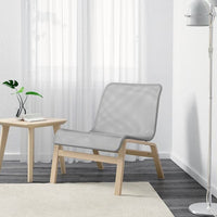 NOLMYRA - Easy chair, birch veneer/grey - best price from Maltashopper.com 10233532