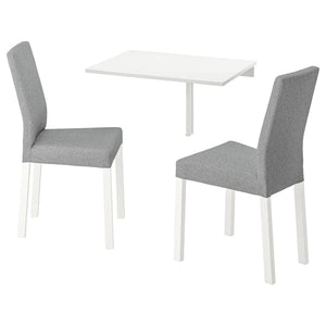 NORBERG / KÄTTIL Table and 2 chairs - white/Knisa light grey 74 cm , 74 cm - best price from Maltashopper.com 59428769