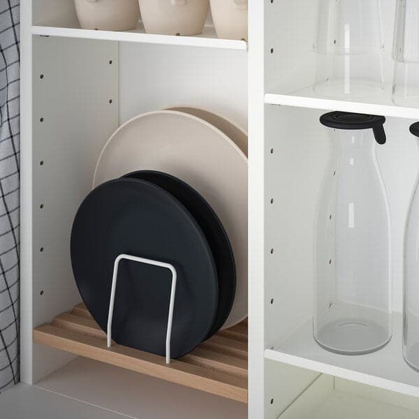 NORBERG - Wall-mount drop-leaf tbl w storage, white, 64x60 cm - best price from Maltashopper.com 20497928