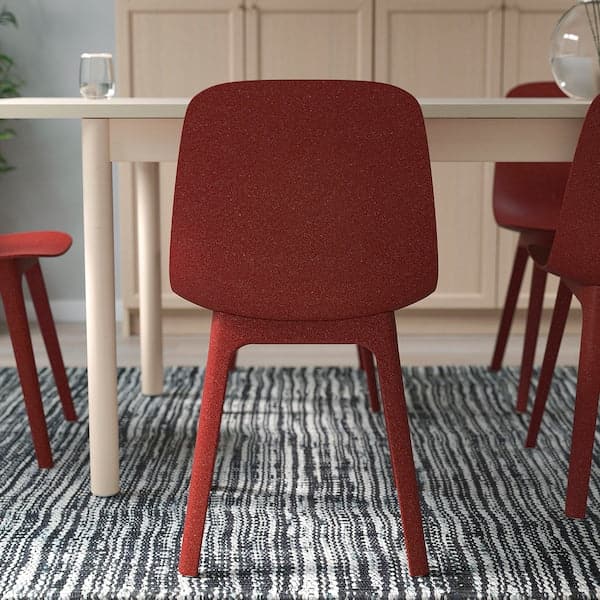 NORDEN / ODGER - Table and 2 chairs, birch/red, 26/89/152 cm - best price from Maltashopper.com 49440743