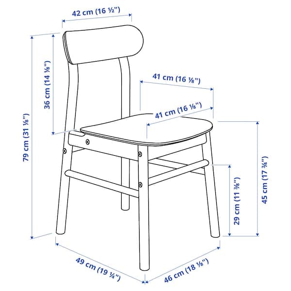 NORDEN / RÖNNINGE - Table and 2 chairs, birch/birch, 26/89/152 cm - best price from Maltashopper.com 99442607