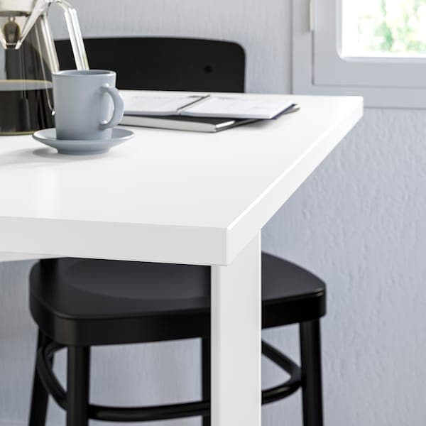 NORDEN - Gateleg table, white, 26/89/152x80 cm - best price from Maltashopper.com 10423886