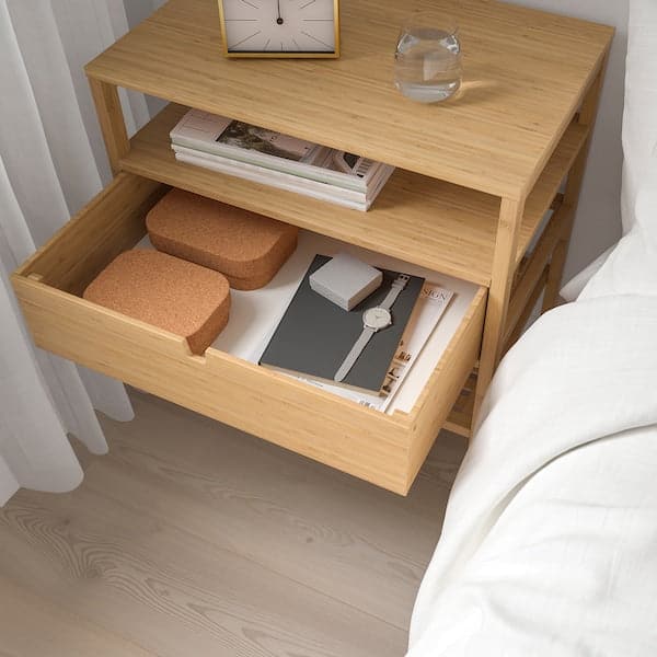 Ikea NORDKISA - Bedside table, bamboo, 60x40 cm ,