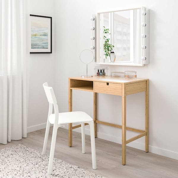 Ikea NORDKISA - Dressing table, bamboo, 76x47 cm