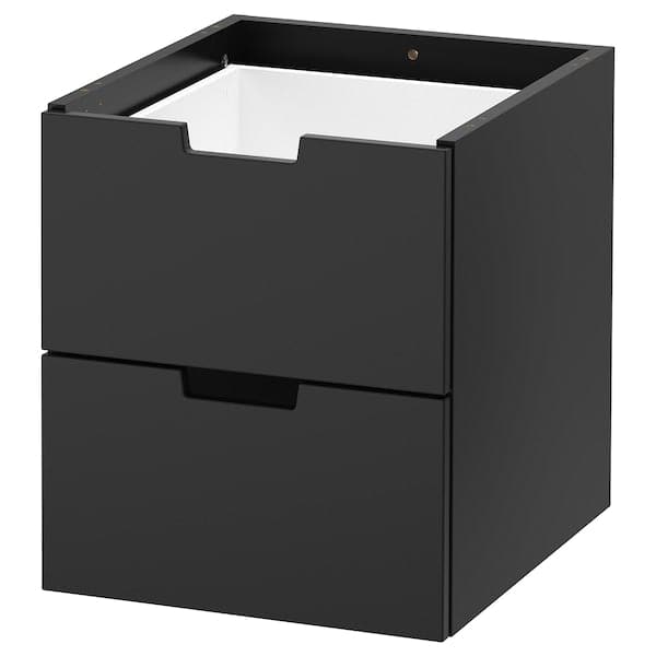 NORDLI - Modular chest of 2 drawers, anthracite, 40x45 cm - best price from Maltashopper.com 00365924