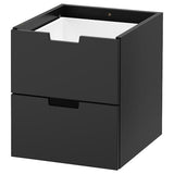 NORDLI modular chest of 2 drawers, anthracite, 40x45 cm