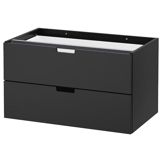 Ikea NORDLI - Modular chest of 2 drawers, anthracite, 80x45 cm