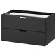 NORDLI modular chest of 2 drawers, anthracite, 80x45 cm
