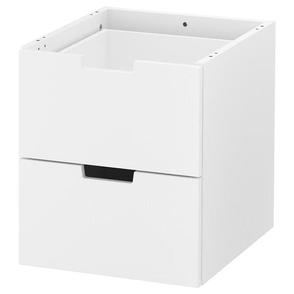 NORDLI - Modular chest of 2 drawers, white, 40x45 cm - best price from Maltashopper.com 90383457