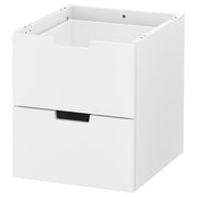 Ikea NORDLI - Modular chest of 2 drawers, white, 40x45 cm