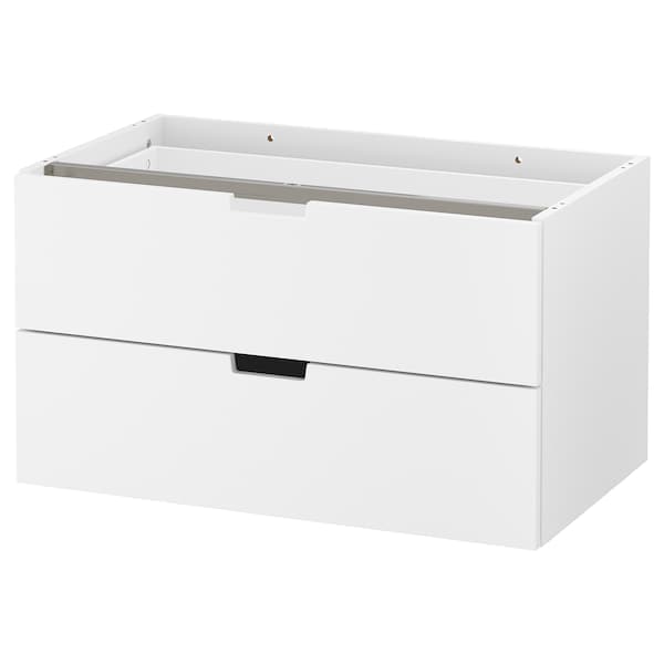 NORDLI - Modular chest of 2 drawers, white, 80x45 cm - best price from Maltashopper.com 10383461