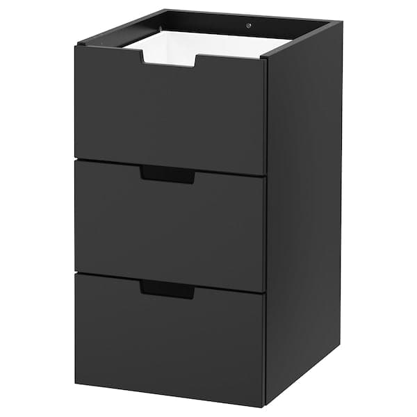 NORDLI - Modular chest of 3 drawers, anthracite, 40x68 cm - best price from Maltashopper.com 10365928