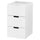 NORDLI modular chest of 3 drawers, white, 40x68 cm