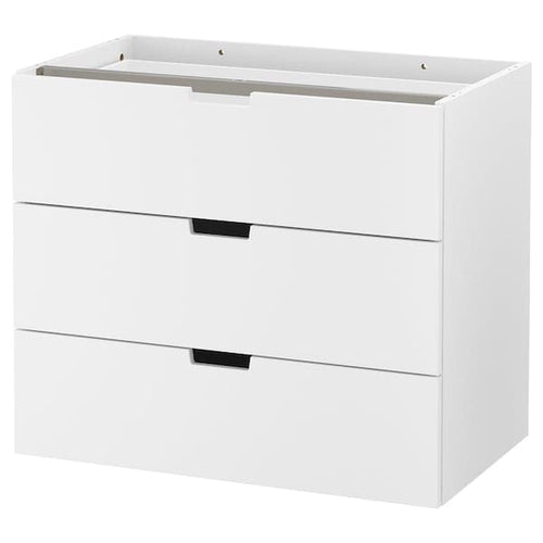 NORDLI - Modular chest of 3 drawers, white, 80x68 cm