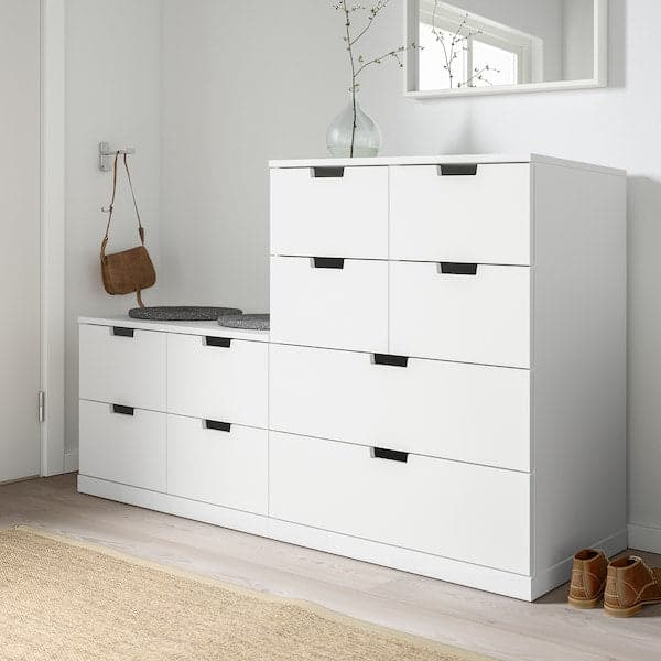 NORDLI - Chest of 10 drawers, white, 160x99 cm