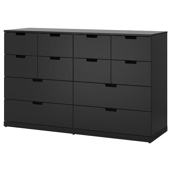 NORDLI - Chest of 12 drawers, anthracite, 160x99 cm - best price from Maltashopper.com 49211690