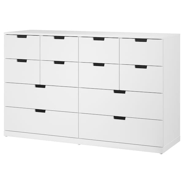 Ikea NORDLI - Chest of 12 drawers, white, 160x99 cm