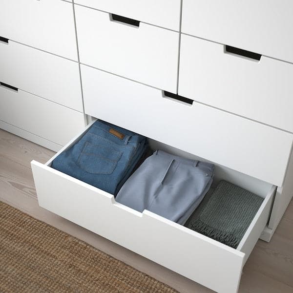 NORDLI - Chest of 12 drawers, white, 160x99 cm - best price from Maltashopper.com 59239491