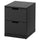NORDLI - Chest of 2 drawers, anthracite, 40x54 cm