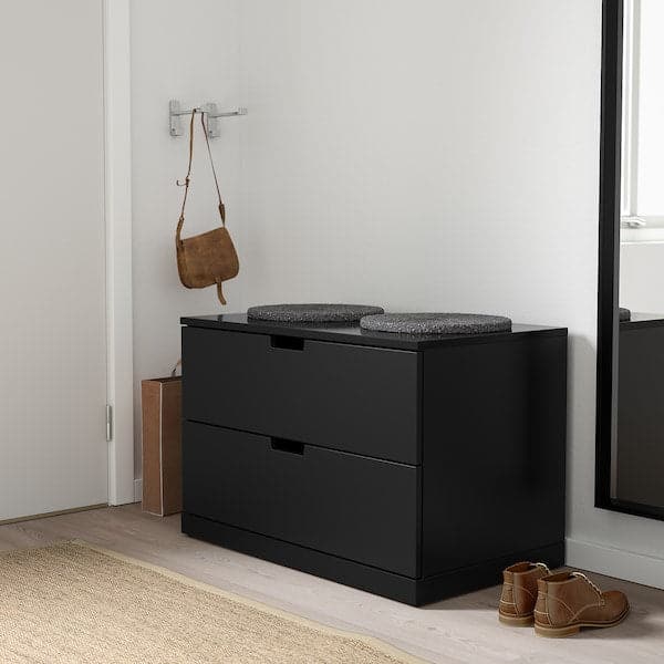 Ikea NORDLI - Chest of 2 drawers, anthracite, 80x54 cm