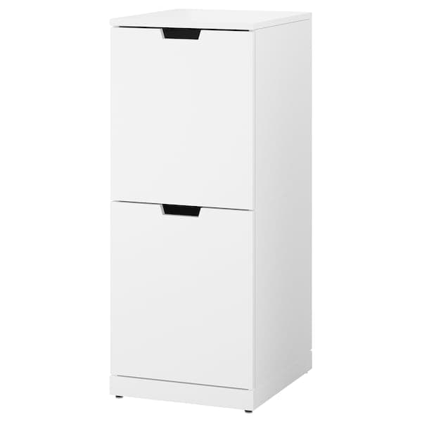 NORDLI - Chest of 2 drawers, white, 40x99 cm - best price from Maltashopper.com 49276549