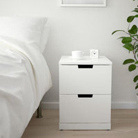 NORDLI - Chest of 2 drawers, white, 40x54 cm - best price from Maltashopper.com 09239827