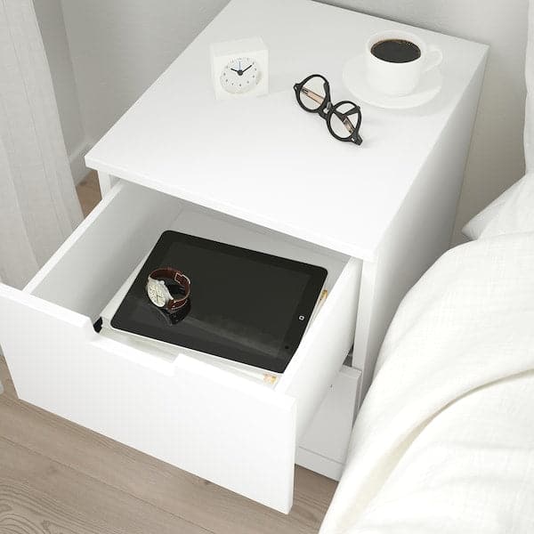 NORDLI - Chest of 2 drawers, white, 40x54 cm - best price from Maltashopper.com 09239827