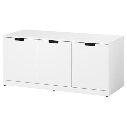 NORDLI - Chest of 3 drawers, white, 120x54 cm