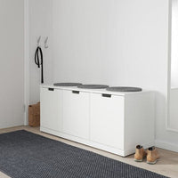 NORDLI - Chest of 3 drawers, white, 120x54 cm - best price from Maltashopper.com 69276567