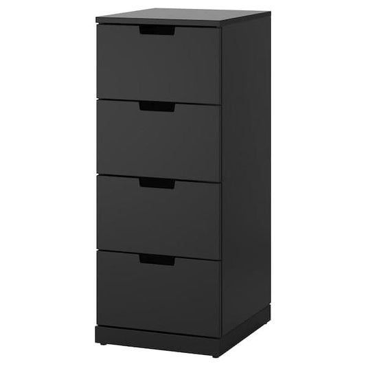 NORDLI - Chest of 4 drawers, anthracite, 40x99 cm - best price from Maltashopper.com 89239847