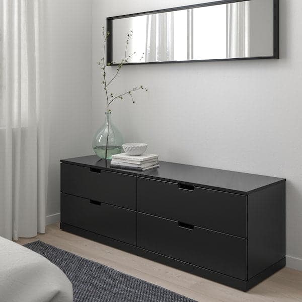 Ikea NORDLI - Chest of 4 drawers, anthracite, 160x54 cm