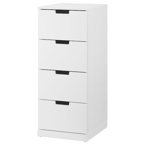 NORDLI - Chest of 4 drawers, white, 40x99 cm - best price from Maltashopper.com 79239843