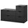 NORDLI chest of 5 drawers, anthracite, 120x76 cm