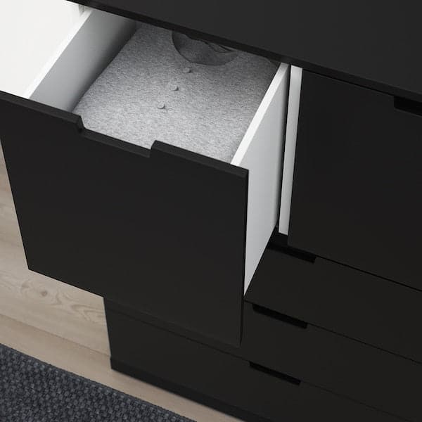 NORDLI - Chest of 5 drawers, anthracite , 80x122 cm - Premium Hardware Accessories from Ikea - Just €402.99! Shop now at Maltashopper.com
