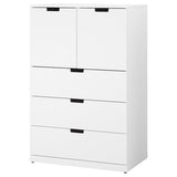NORDLI chest of 5 drawers, white, 80x122 cm